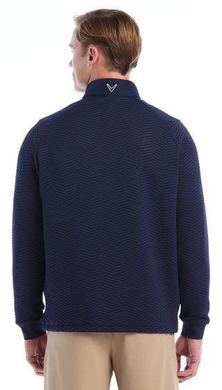 Callaway Chev Jacquard pullover de hombre, peacoat