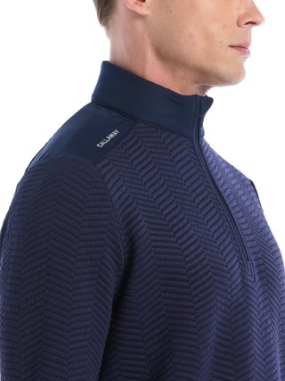 Callaway Chev Jacquard pullover de hombre, peacoat