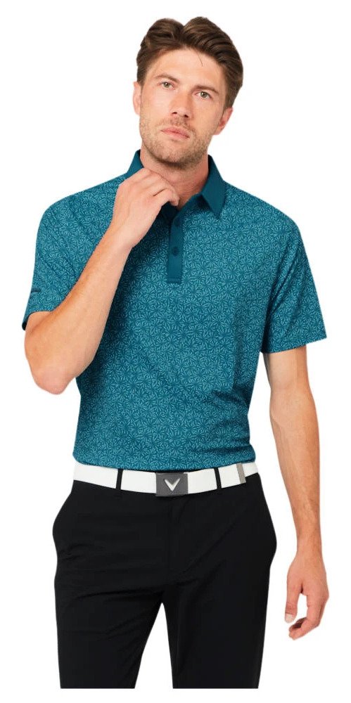 Callaway Confetti Tee Print polo de hombre, blue coral