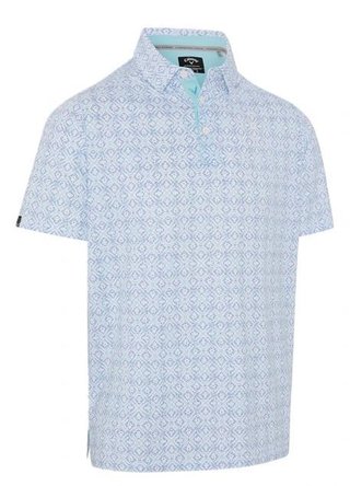 Callaway Printed Fractal Chev polo de hombre, blanco
