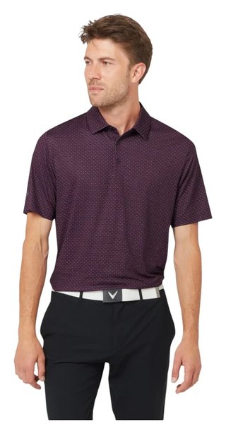 Callaway Trademark Golf Printed polo de hombre, italian plum
