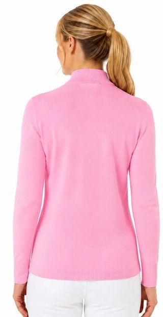 Callaway Soft Stretch Zip-Neck jersey de mujer, cherry blossom