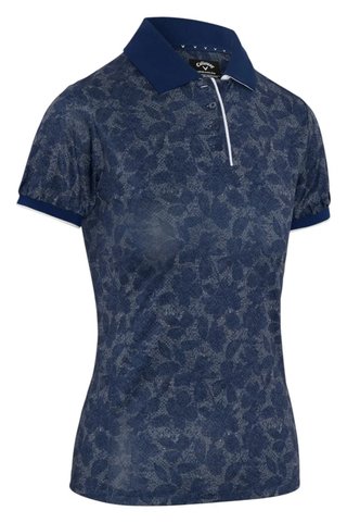 Callaway Rib Tim Printed polo de mujer, blue depths