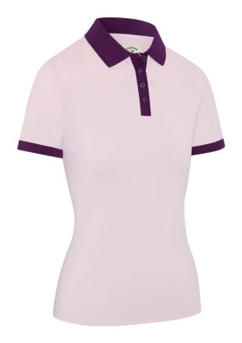 Callaway Colourblock Rib polo de mujer, cherry blossom