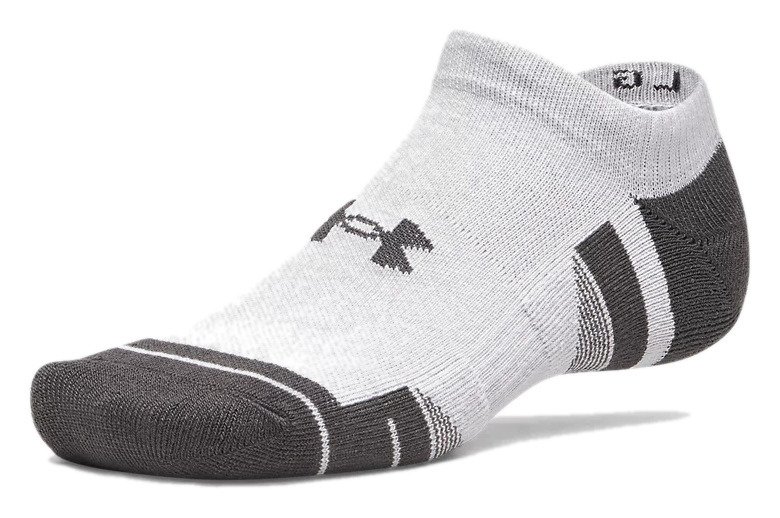 Under Armour Performance Tech No Show calcetines unisex, 3pack, mod gray/white/jet gray