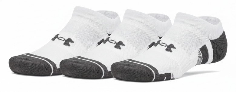 Under Armour Performance Tech No Show calcetines unisex, 3pack, blanco