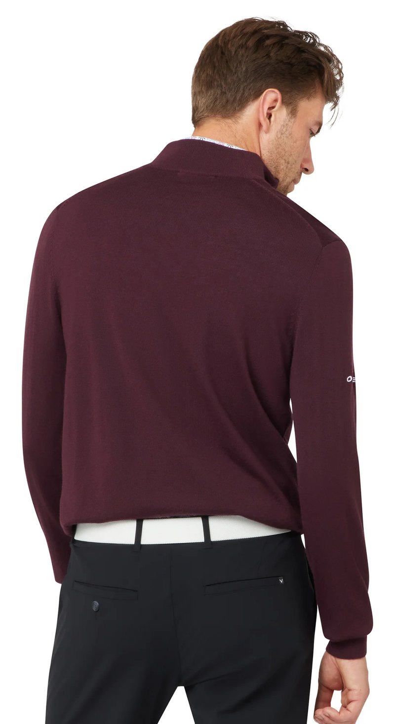 Callaway 1/4 Blended Merino jersey de hombre, italian plum