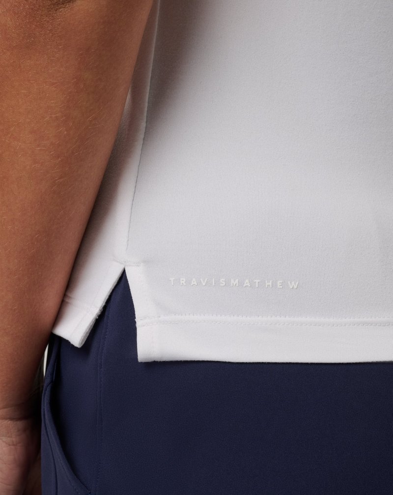 Travis Mathew Skyloft Light Sleeveless polo de mujer, blanco