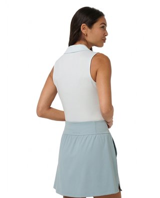 Travis Mathew Skyloft Light Sleeveless polo de mujer, heather cloudwash