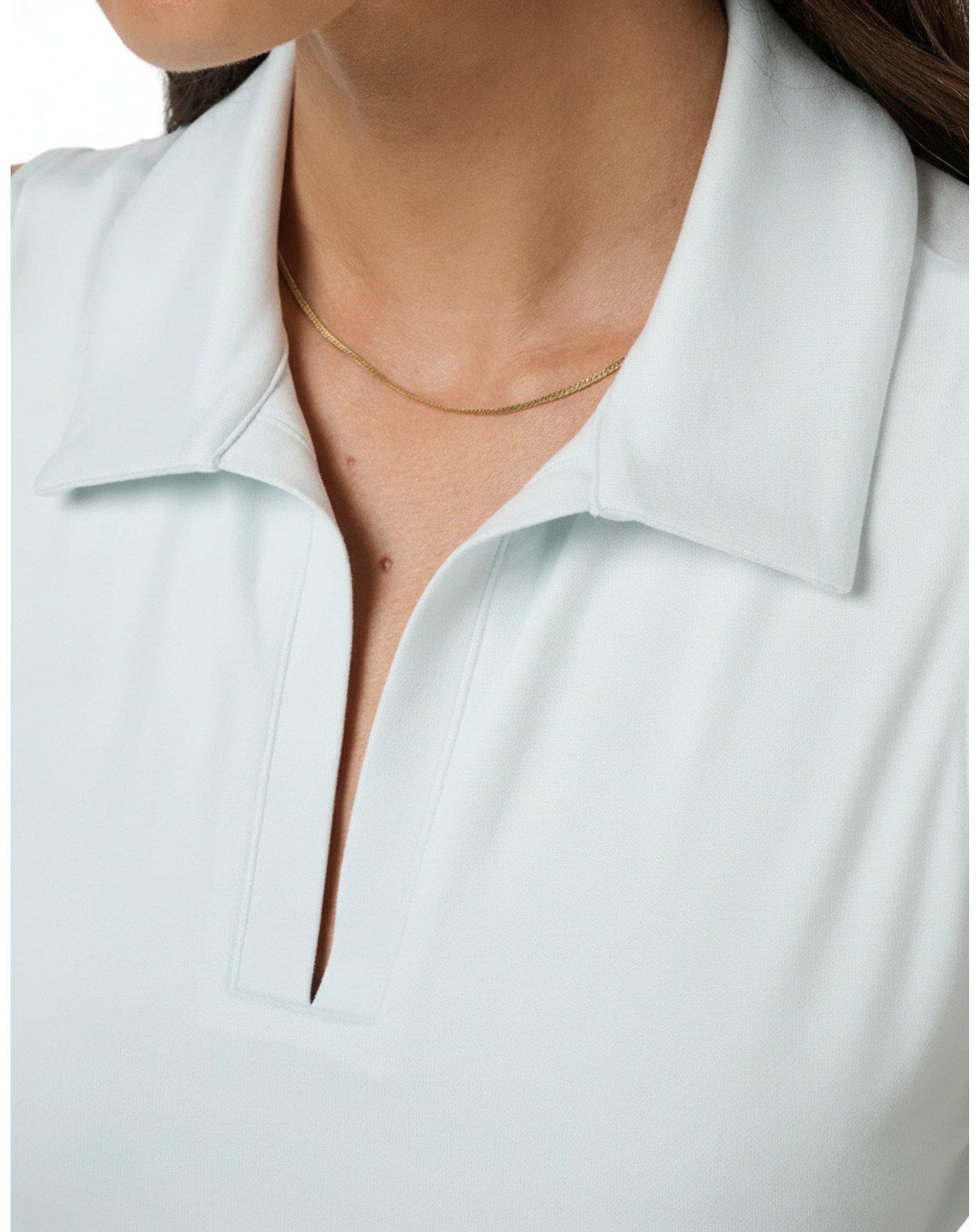 Travis Mathew Skyloft Light Sleeveless polo de mujer, heather cloudwash