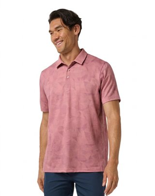 Travis Mathew Featherweight Backnine polo de hombre, mauveglow