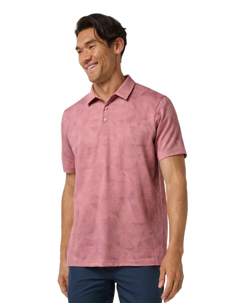 Travis Mathew Featherweight Backnine polo de hombre, mauveglow