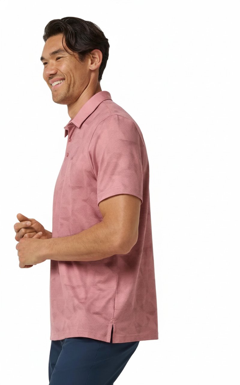 Travis Mathew Featherweight Backnine polo de hombre, mauveglow