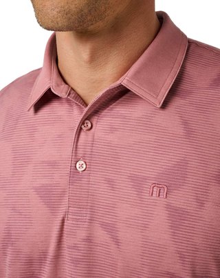 Travis Mathew Featherweight Backnine polo de hombre, mauveglow