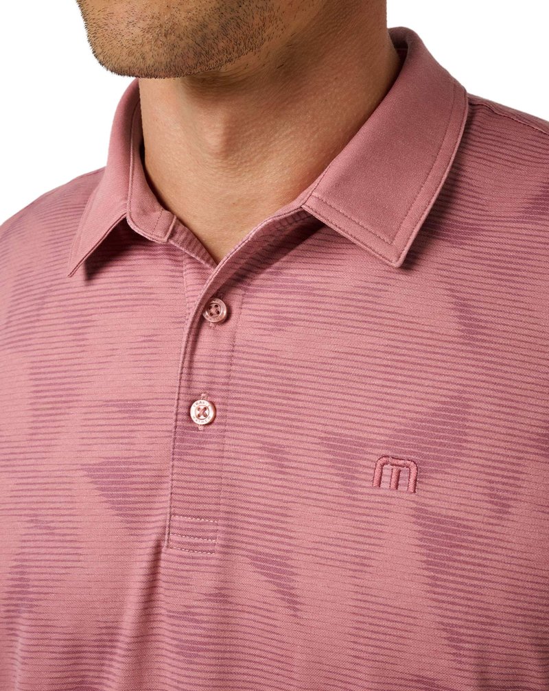 Travis Mathew Featherweight Backnine polo de hombre, mauveglow