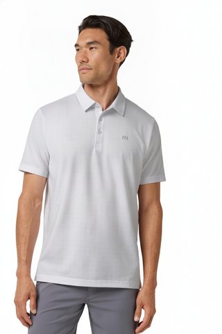 Travis Mathew Featherweight Trophy Ready polo de hombre, blanco