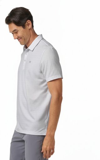 Travis Mathew Featherweight Trophy Ready polo de hombre, blanco