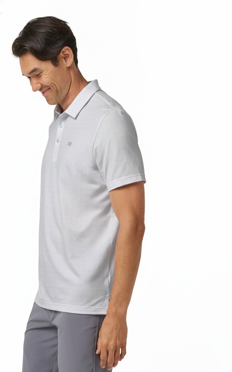 Travis Mathew Featherweight Trophy Ready polo de hombre, blanco