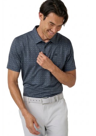 Travis Mathew Featherweight Trophy Ready polo de hombre, total eclipse