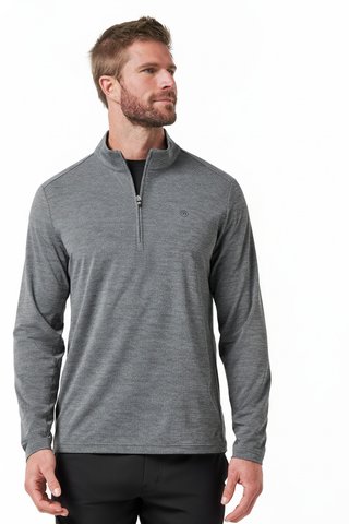 Travis Mathew Heater Pro 1/4Zip sudadera de hombre, heather grey