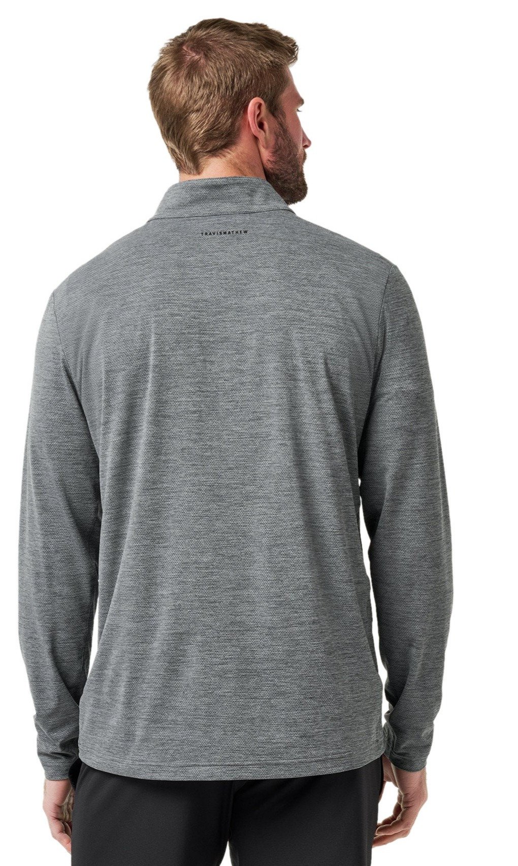 Travis Mathew Heater Pro 1/4Zip sudadera de hombre, heather grey