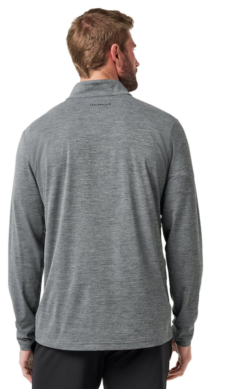 Travis Mathew Heater Pro 1/4Zip sudadera de hombre, heather grey