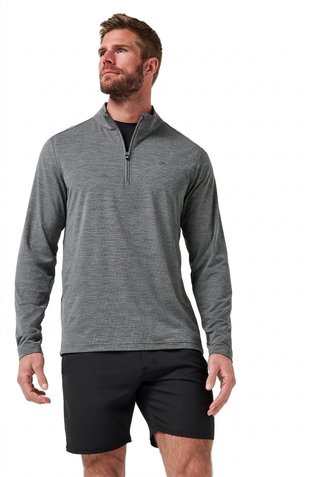 Travis Mathew Heater Pro 1/4Zip sudadera de hombre, heather grey