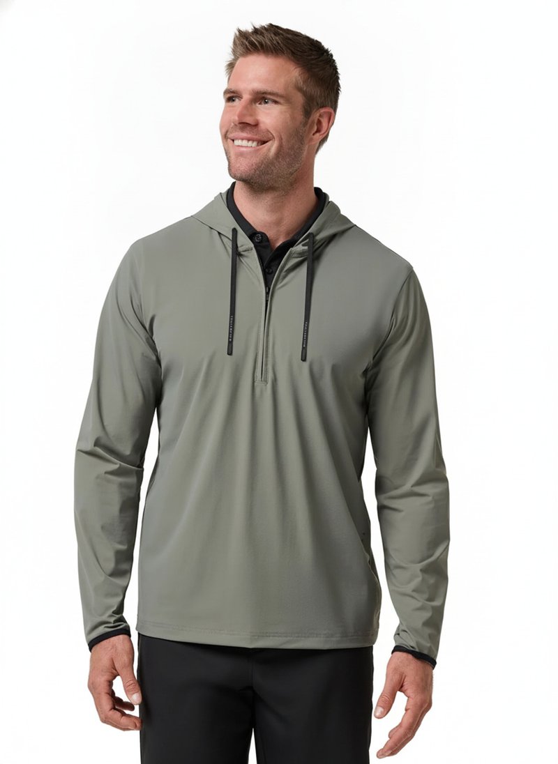 Travis Mathew Hero Hour Tech sudadera con capucha de hombre, dark olive