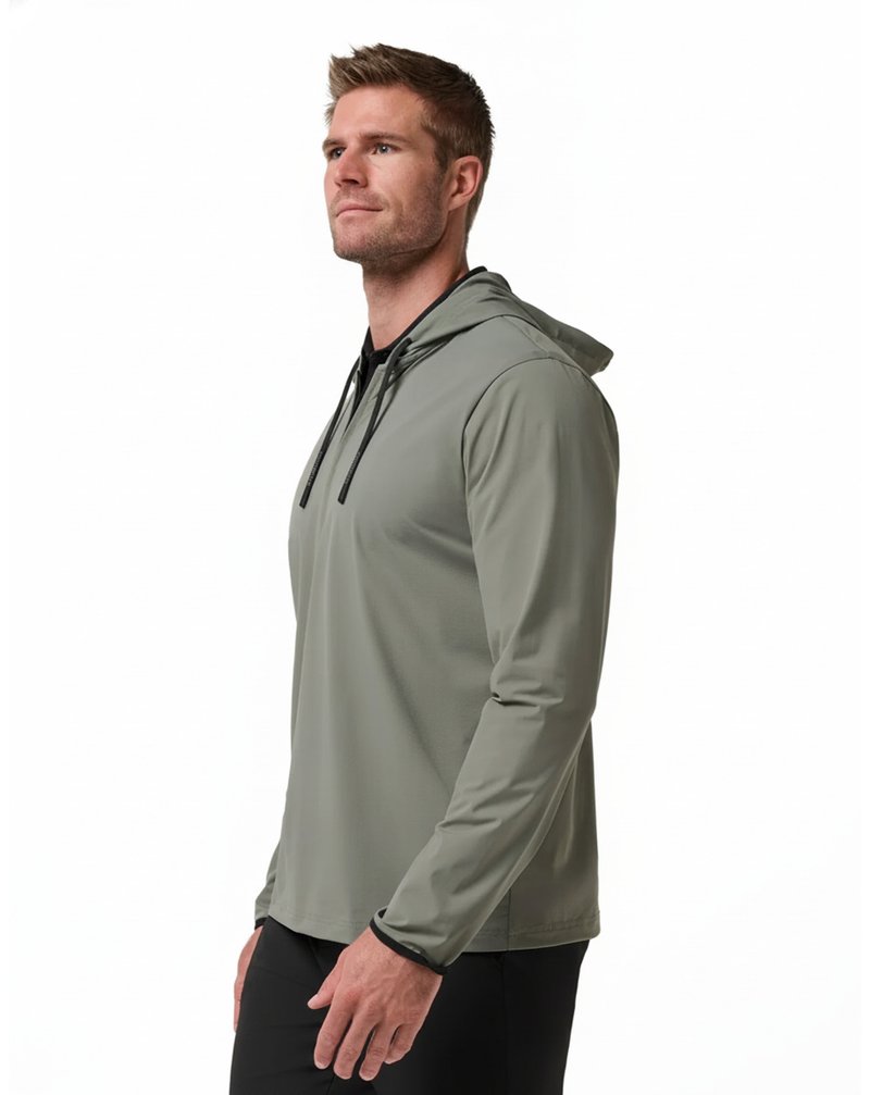 Travis Mathew Hero Hour Tech sudadera con capucha de hombre, dark olive