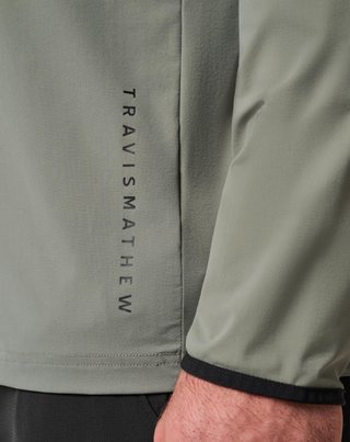 Travis Mathew Hero Hour Tech sudadera con capucha de hombre, dark olive