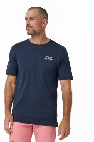 Travis Mathew Stout Standard camiseta de hombre, total eclipse