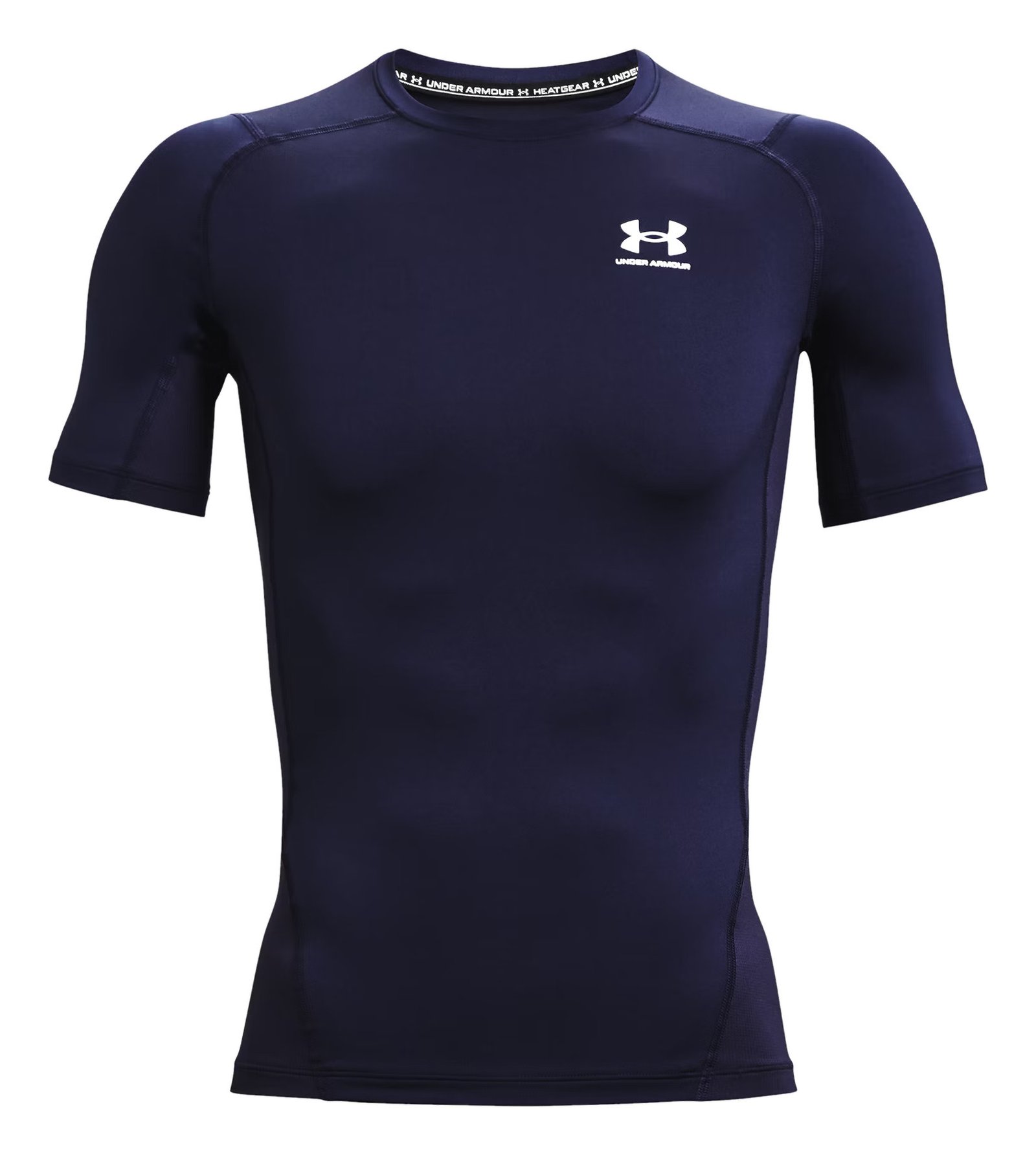 Under Armour HeatGear camiseta de compresión de hombre, midnight navy/blanco