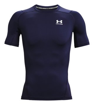 Under Armour HeatGear camiseta de compresión de hombre, midnight navy/blanco