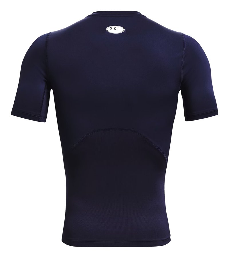 Under Armour HeatGear camiseta de compresión de hombre, midnight navy/blanco