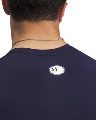 Under Armour HeatGear camiseta de compresión de hombre, midnight navy/blanco