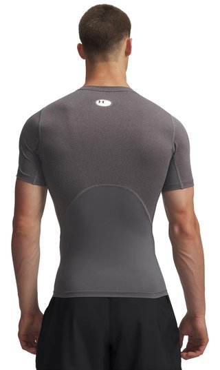 Under Armour HeatGear camiseta de compresión de hombre, carbon heather