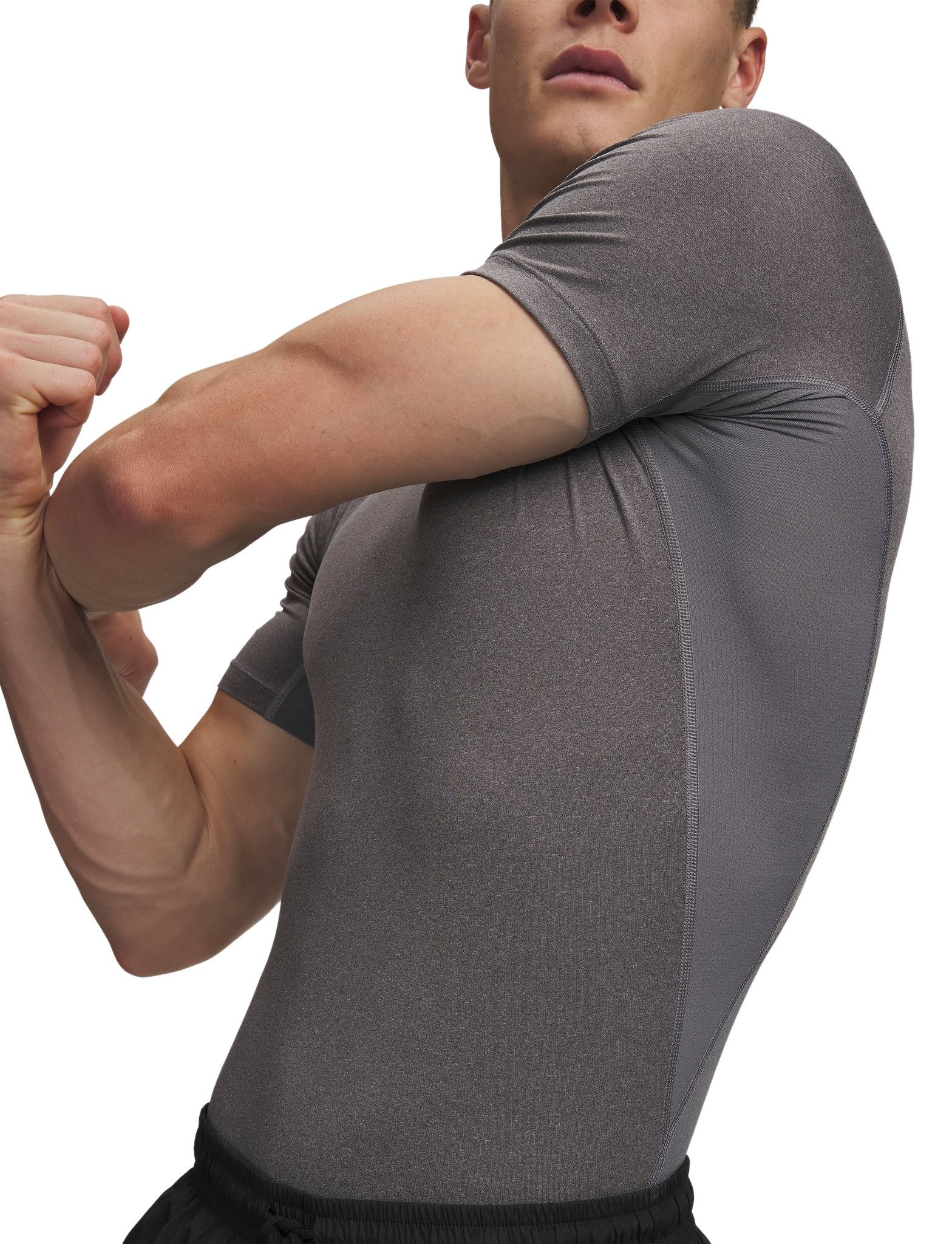 Under Armour HeatGear camiseta de compresión de hombre, carbon heather
