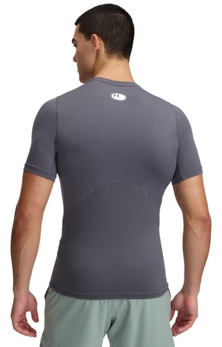 Under Armour HeatGear camiseta de compresión de hombre, castlerock/blanco
