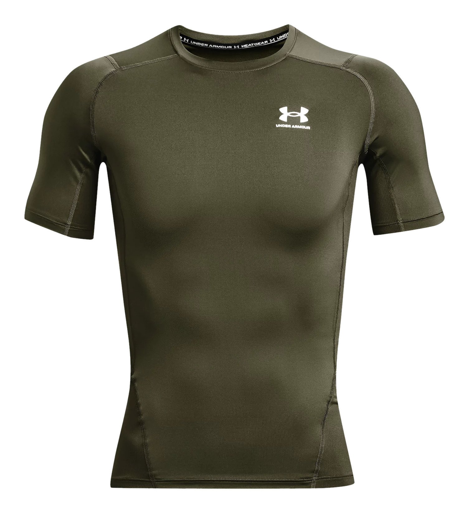 Under Armour HeatGear camiseta de compresión de hombre, marine OD green/blanco