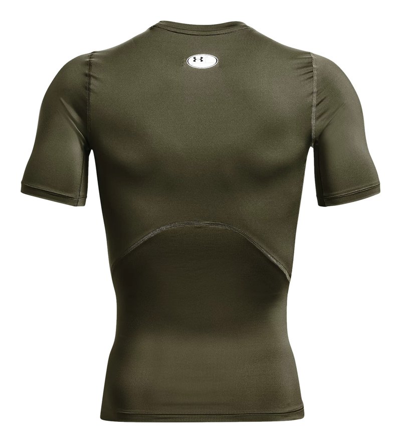 Under Armour HeatGear camiseta de compresión de hombre, marine OD green/blanco