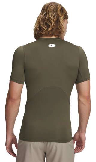 Under Armour HeatGear camiseta de compresión de hombre, marine OD green/blanco