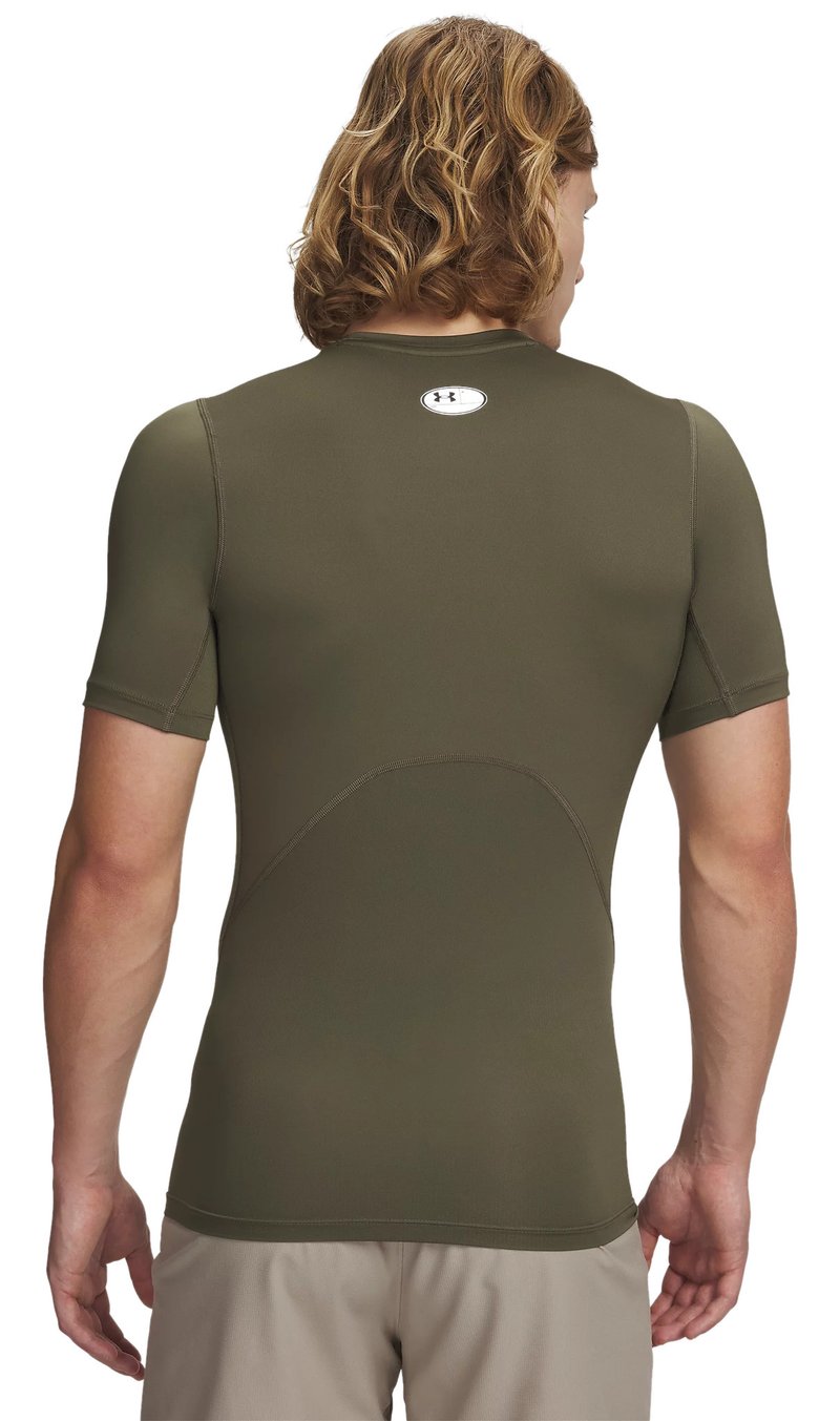 Under Armour HeatGear camiseta de compresión de hombre, marine OD green/blanco