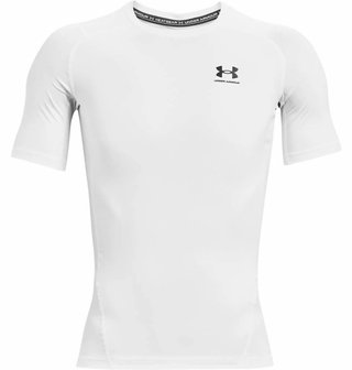 Under Armour HeatGear camiseta de compresión de hombre, blanca