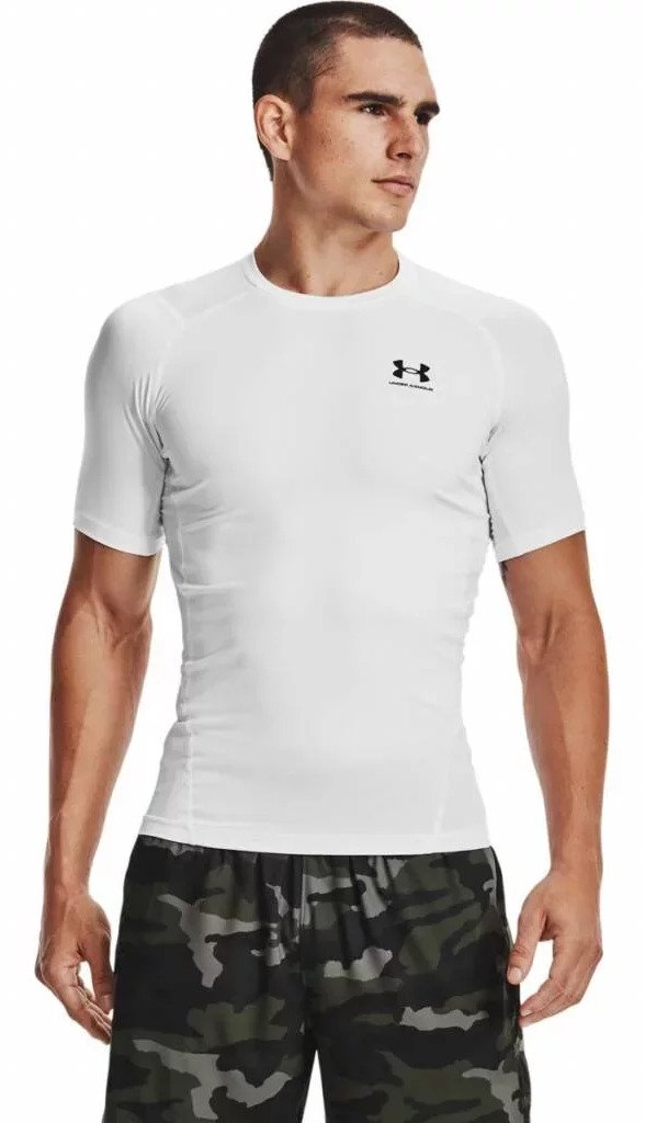 Under Armour HeatGear camiseta de compresión de hombre, blanca
