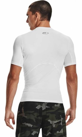 Under Armour HeatGear camiseta de compresión de hombre, blanca