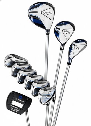 Callaway XT 26 11PC junior set de golf, acero/grafito, azul/blanco