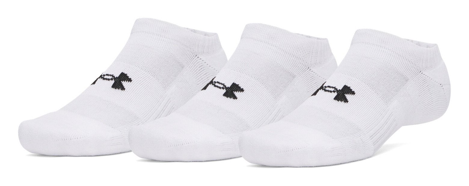 Under Armour Performance Cotton unisex calcetines (3pack), blanco/ultimate black