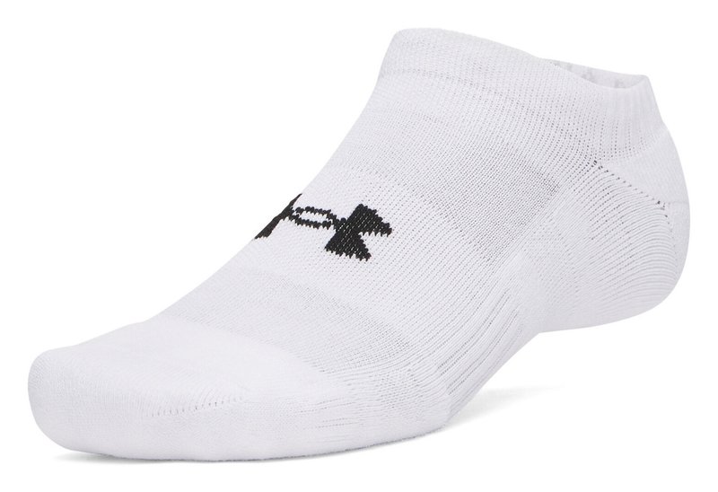 Under Armour Performance Cotton unisex calcetines (3pack), blanco/ultimate black
