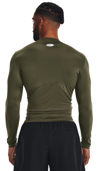 Under Armour HeatGear camiseta de compresión de manga larga de hombre, marine OD green/blanco