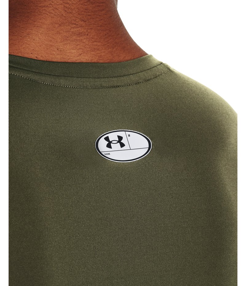 Under Armour HeatGear camiseta de compresión de manga larga de hombre, marine OD green/blanco